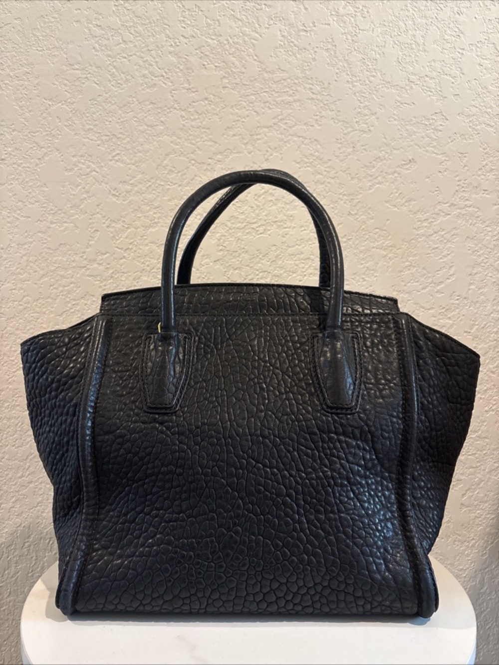 MCM Textured Black Leather Structured Tote - Picture 15 of 15